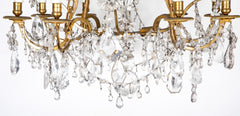 Extremely Fine Pair of Bagues Rock Crystal Chandeliers