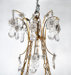 Extremely Fine Pair of Bagues Rock Crystal Chandeliers