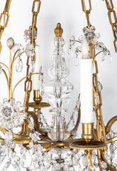 Extremely Fine Pair of Bagues Rock Crystal Chandeliers