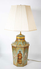 Pair of Chinoiserie Tea Canisters as Lamps