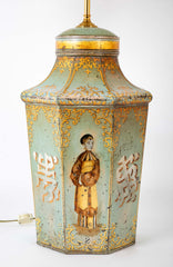 Pair of Chinoiserie Tea Canisters as Lamps