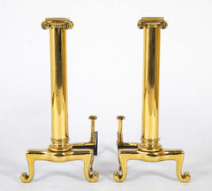 A Set of Early 20th Century Brass Andirons