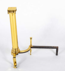 A Set of Early 20th Century Brass Andirons