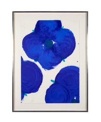 Donald Sultan Blue on White "Wallflowers" Silkscreen