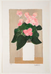 "Still Life with Bouquet" Lithograph in Colors by Bernard Cathelin