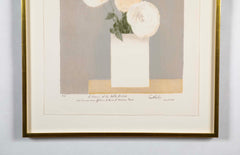 "White Roses" Lithograph by Bernard Cathelin