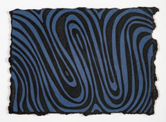 Relief Print on Hand Dyed and Made Paper by W. Sol Lewitt