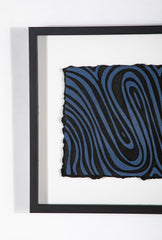 Relief Print on Hand Dyed and Made Paper by W. Sol Lewitt