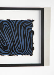 Relief Print on Hand Dyed and Made Paper by W. Sol Lewitt