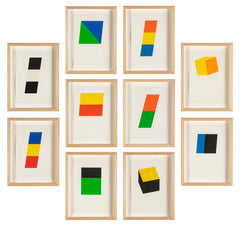 A Set of 10 Lithographs in Color by Ellsworth Kelly