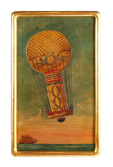 Trotin Hector 1894 "Le Vallois L'aero Montgolfier " Oil on paper on Board Paintings