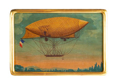 Trotin Hector 1894 "Le Vallois L'aero Montgolfier " Oil on paper on Board Paintings