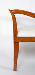 Emilio Lancia Bench with Wave Form Oak Back and Legs