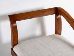 Emilio Lancia Bench with Wave Form Oak Back and Legs