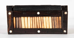 Two Ebony Porcupine Quill and Bone Inlaid Boxes