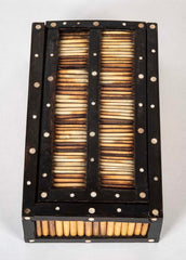 Two Ebony Porcupine Quill and Bone Inlaid Boxes