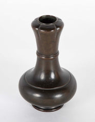 A Japanese Edo Period Bronze Lotus Blossom Vase