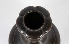 A Japanese Edo Period Bronze Lotus Blossom Vase