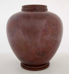 Yoshino Takeji & Tachikawa Zentaro Large Flame Patinated Bronze Vase