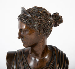 19th Century Bronze Bust of Woman in Classical Pose