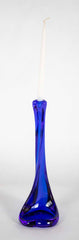 Elsa Peretti for Tiffany Pair of Cobalt Blue Cast Glass Candlesticks