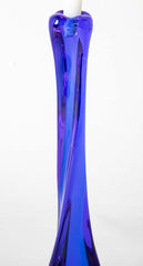 Elsa Peretti for Tiffany Pair of Cobalt Blue Cast Glass Candlesticks