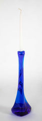 Elsa Peretti for Tiffany Pair of Cobalt Blue Cast Glass Candlesticks