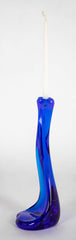 Elsa Peretti for Tiffany Pair of Cobalt Blue Cast Glass Candlesticks