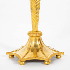 Pair of Early 19th Century Russian Neoclassical Gilt Candlesticks