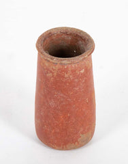 Straight Sided Red Clay Vessel