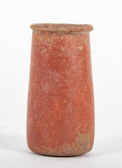 Straight Sided Red Clay Vessel