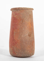 Straight Sided Red Clay Vessel