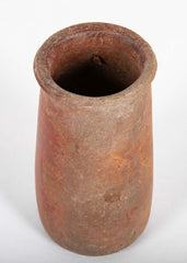 Straight Sided Red Clay Vessel