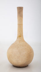 Chinese Cream Crackle Glaze Vase with Long Neck