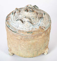 Pair of Chinese Han Dynasty Green Glazed "Hill" Censers