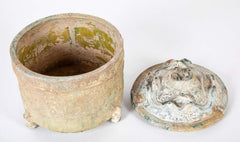 Pair of Chinese Han Dynasty Green Glazed "Hill" Censers