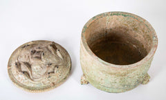 Pair of Chinese Han Dynasty Green Glazed "Hill" Censers