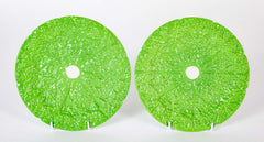 Set of 2 Lettuce Ware Plate with Clear Center