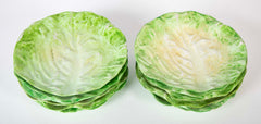 Set of Wannopee Majolica Lettuce Leaves