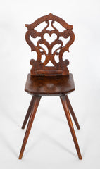 Late 18th Century Intricately Carved Swiss Walnut Chair