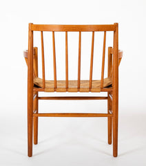 A Jorgen Baemark for FDB Mobler Oak Framed Armchair with Papercord Seat