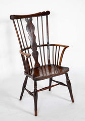 Late 18th Century English Windsor Comb Back & Fiddle Splat Armchair