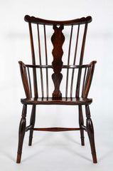 Late 18th Century English Windsor Comb Back & Fiddle Splat Armchair