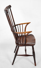 Late 18th Century English Windsor Comb Back & Fiddle Splat Armchair