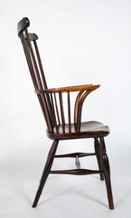 Late 18th Century English Windsor Comb Back & Fiddle Splat Armchair