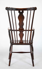 Late 18th Century English Windsor Comb Back & Fiddle Splat Armchair