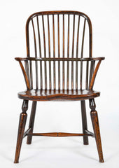 Late 18th Century American Bow Back Windsor Chair with Elm Seat