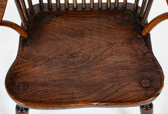 Late 18th Century American Bow Back Windsor Chair with Elm Seat