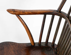 Late 18th Century American Bow Back Windsor Chair with Elm Seat