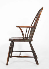 Late 18th Century American Bow Back Windsor Chair with Elm Seat